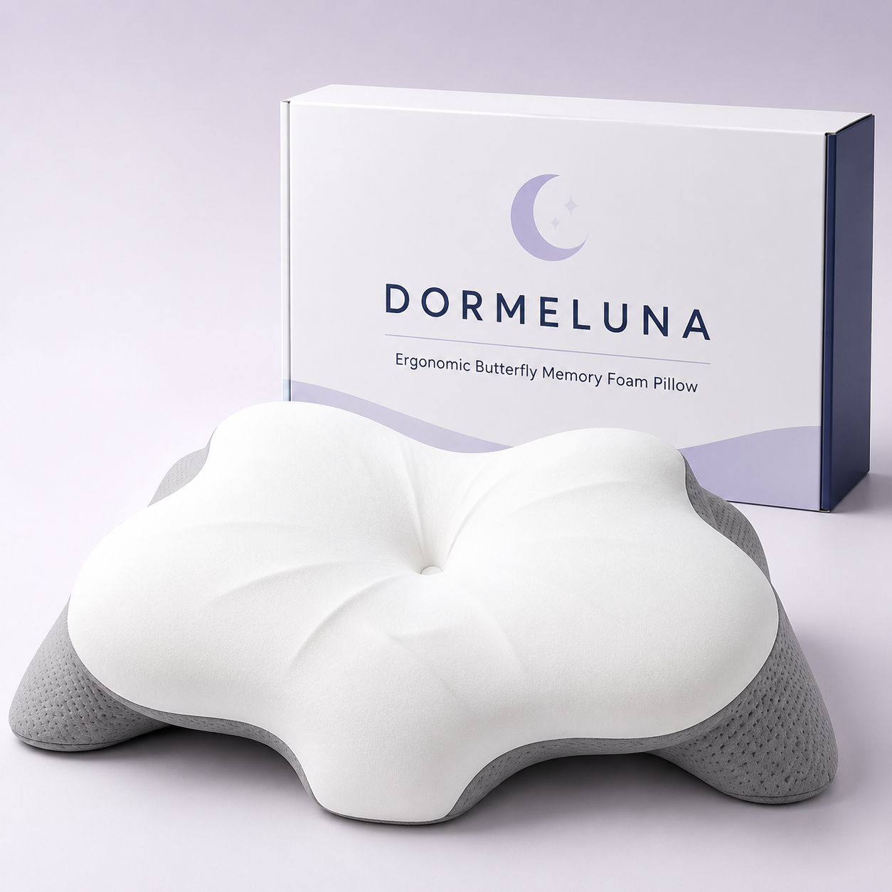 Dormeluna Ergonomic Butterfly Memory Foam Pillow
