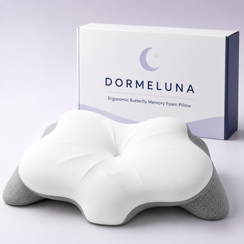 Dormeluna Ergonomic Butterfly Memory Foam Pillow