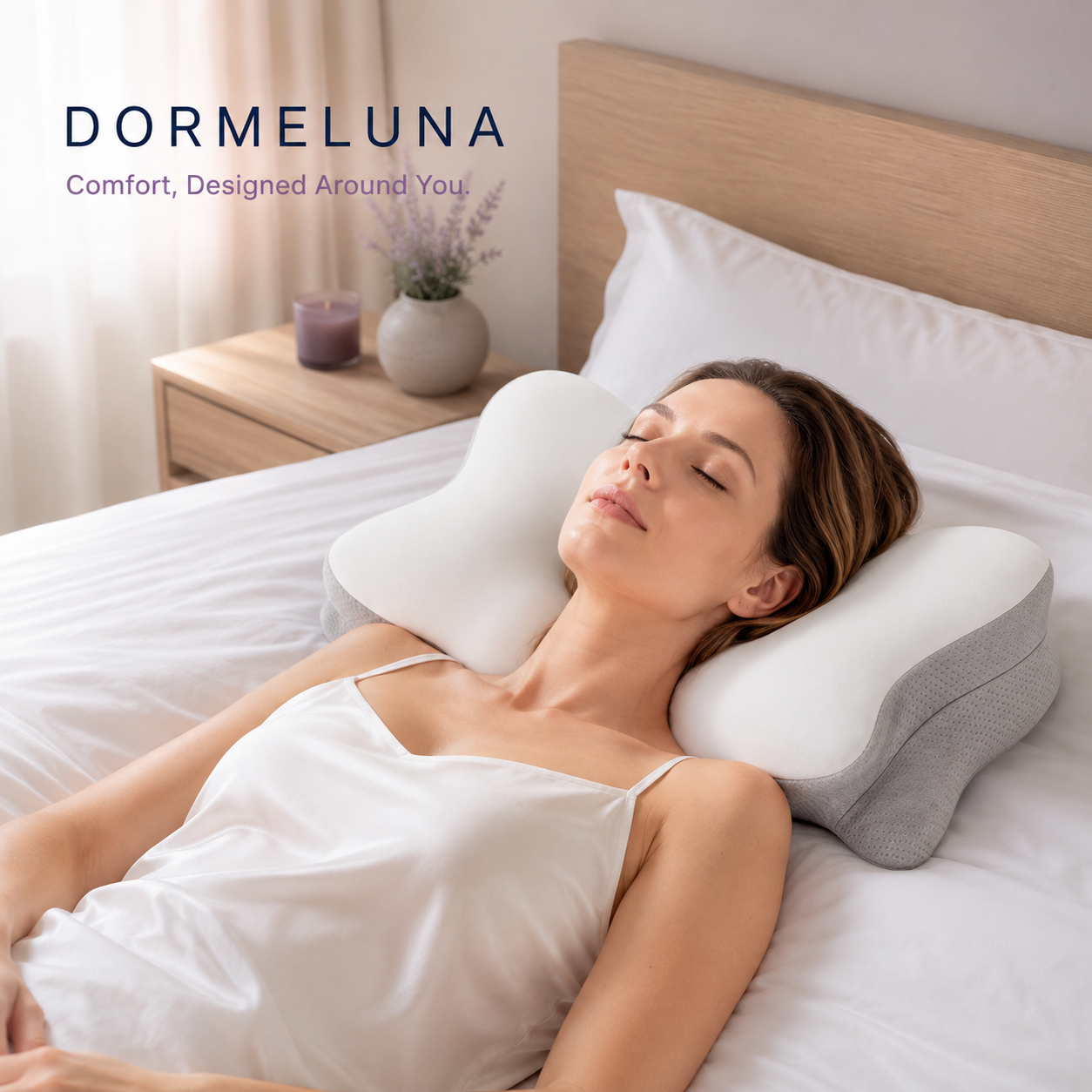 Dormeluna Ergonomic Butterfly Memory Foam Pillow