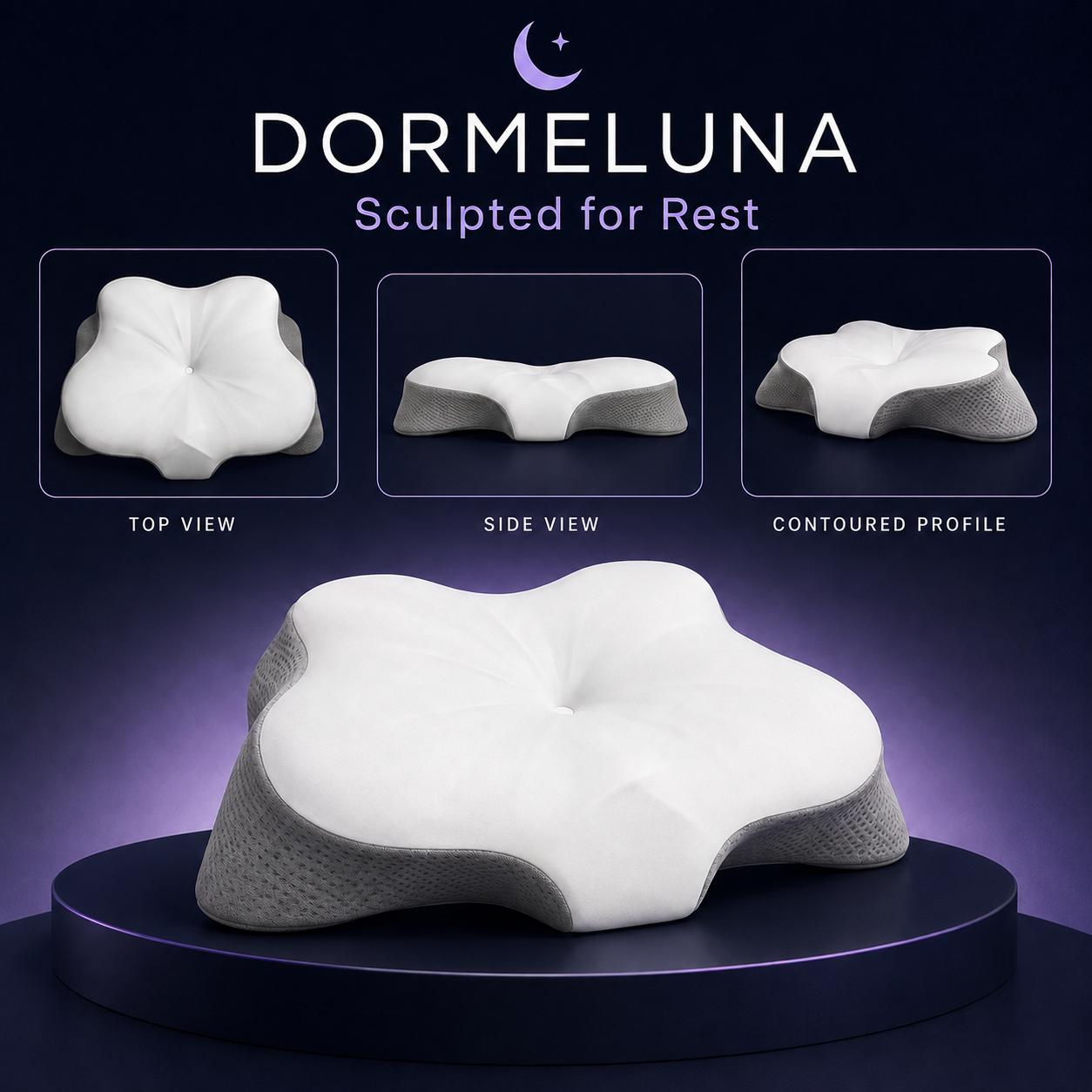 Dormeluna Ergonomic Butterfly Memory Foam Pillow